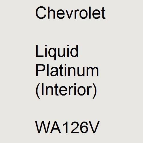 Chevrolet, Liquid Platinum (Interior), WA126V.